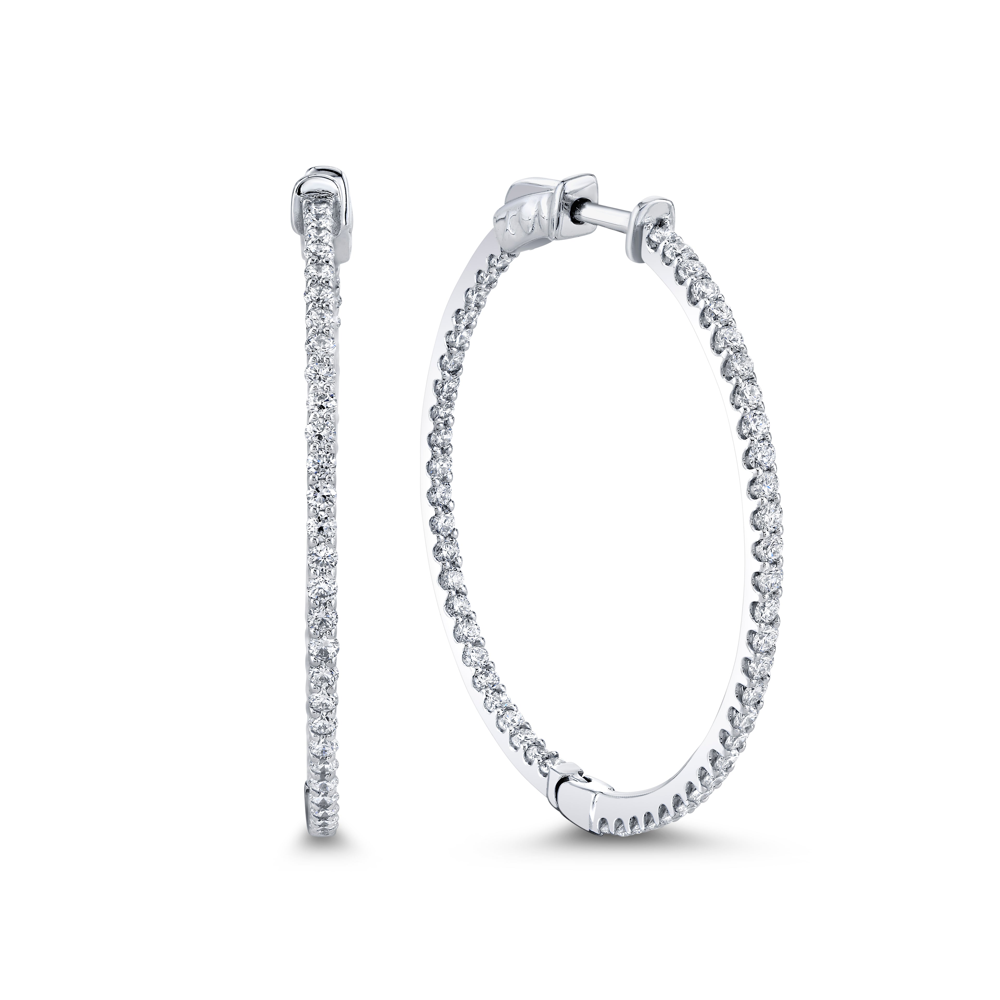 Diamond Hoop Earrings