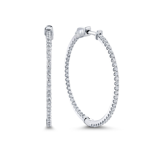 Diamond Hoop Earrings