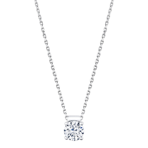 Solitaire Diamond Pendant Necklace