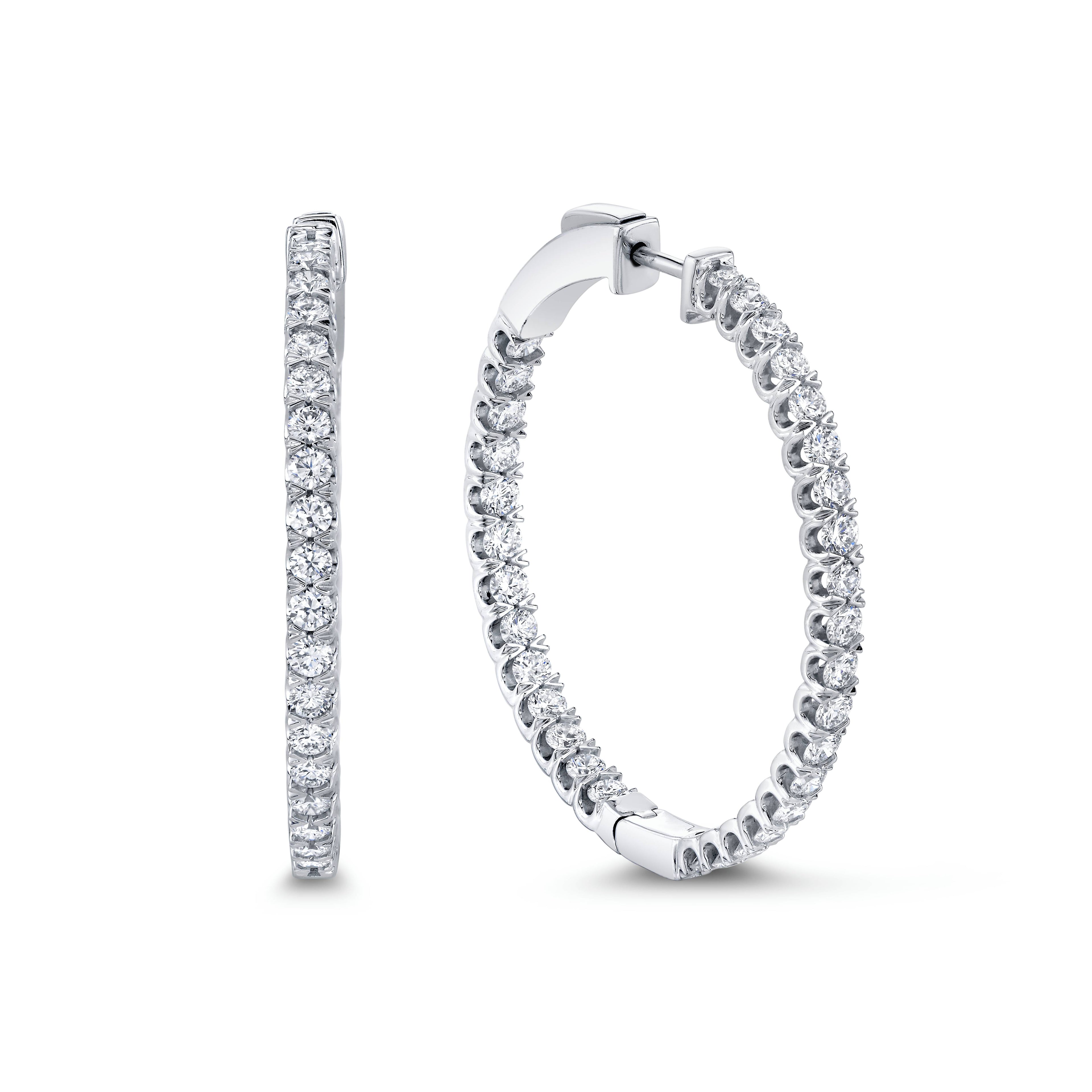 Eternal Spark Round Diamond Hoops