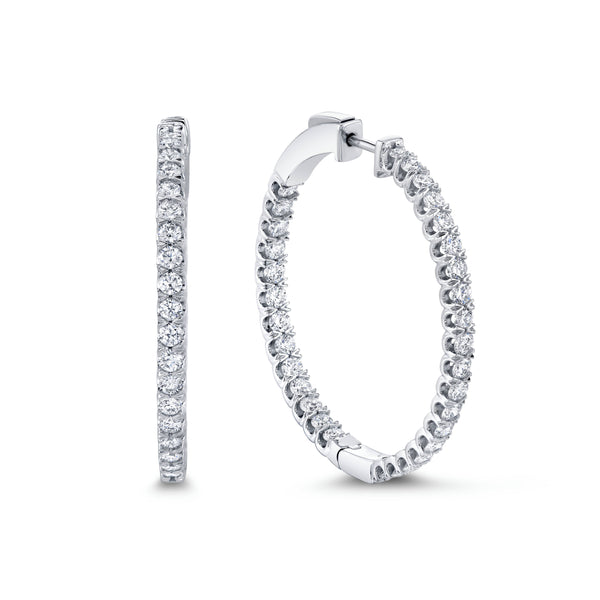 Eternal Spark Round Diamond Hoops