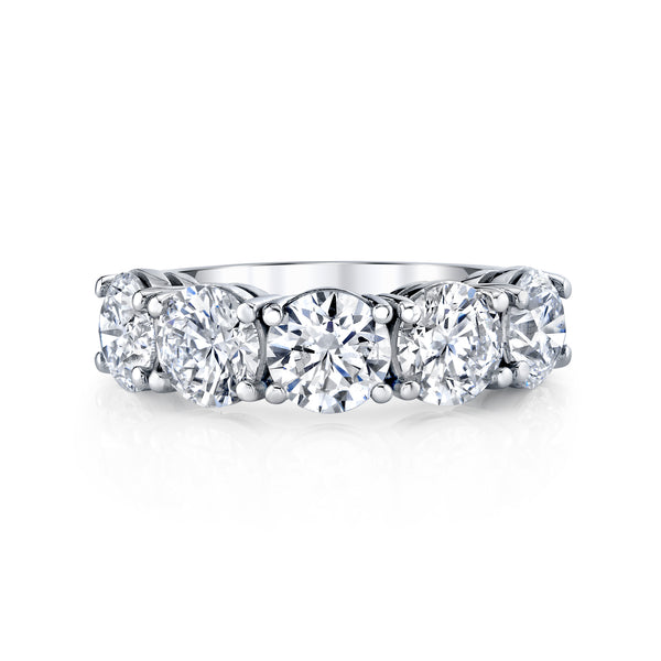 Luminous Five Stone Round Diamond Band