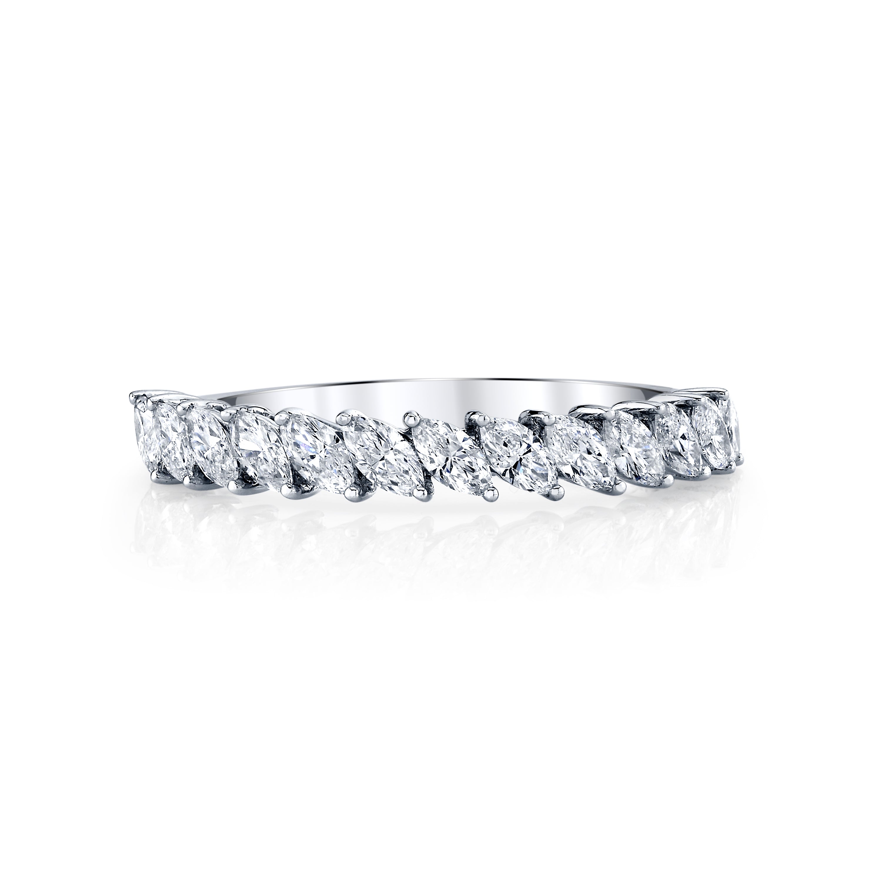 Marquise Cut Diamond Mosaic Band