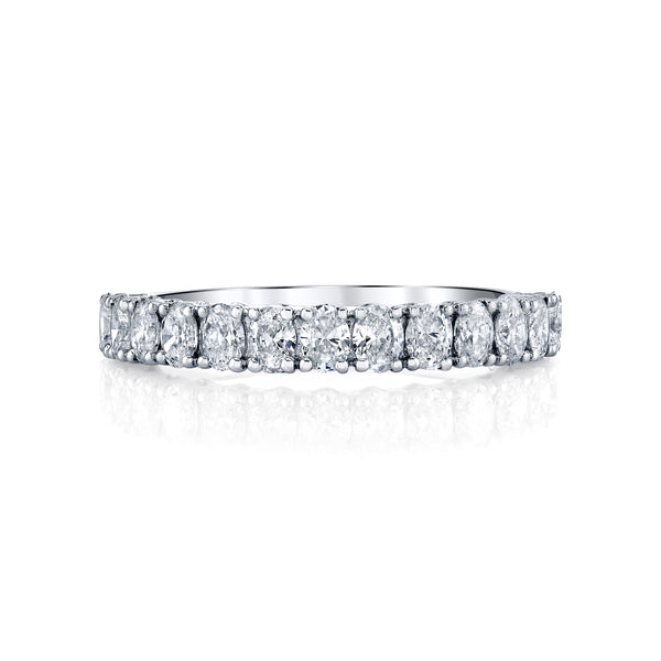 Aurora Oval Cut Diamond Half Eternity Band