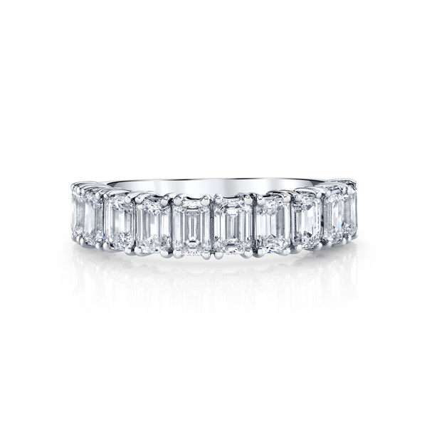 Architectural Emerald Cut Diamond Eternity Band