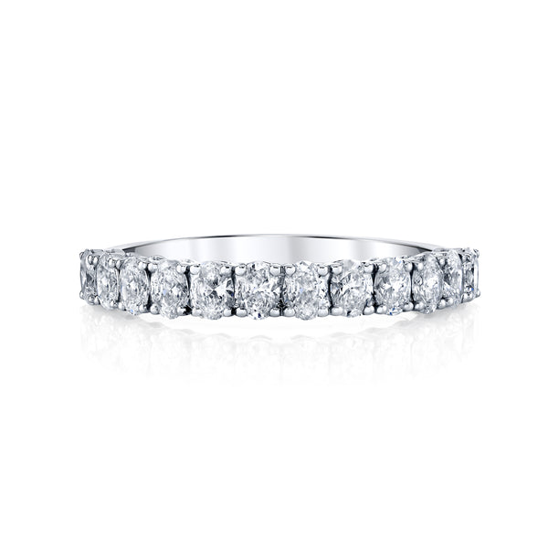 Oval Cut Diamond Scalloped Eternity Band