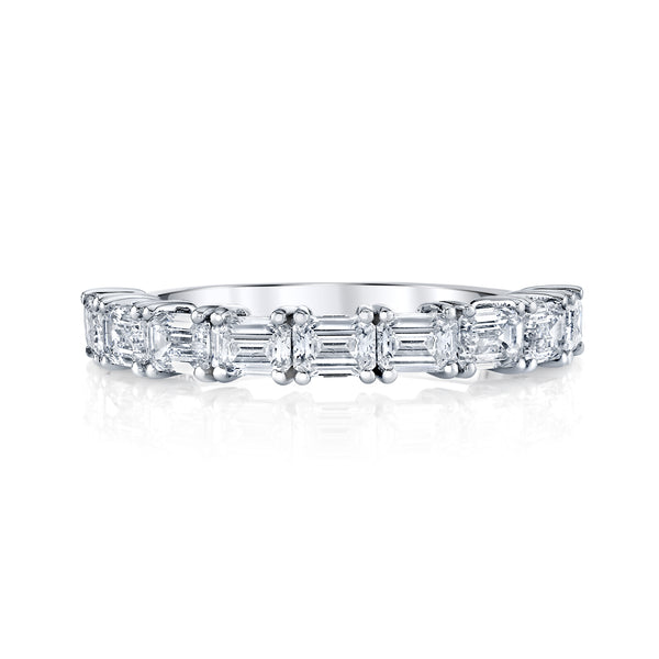 Emerald Cut Horizontal Anniversary Ring