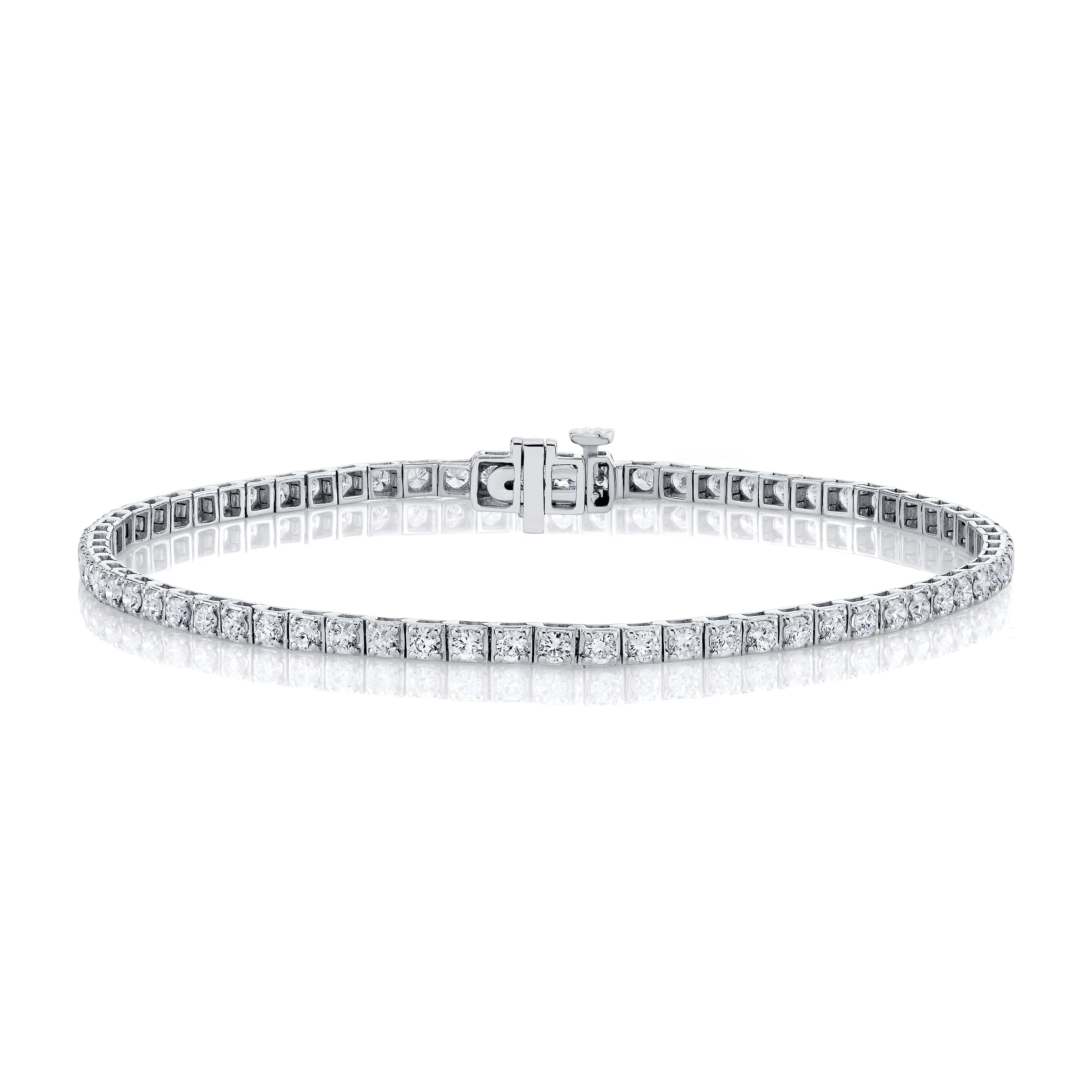 Round Cut Diamond Sparkle Tennis Bracelet