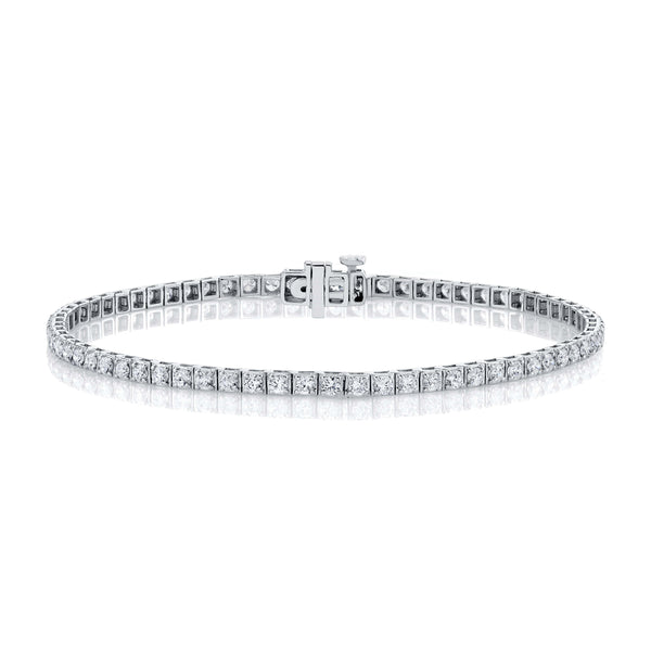 Round Cut Diamond Sparkle Tennis Bracelet