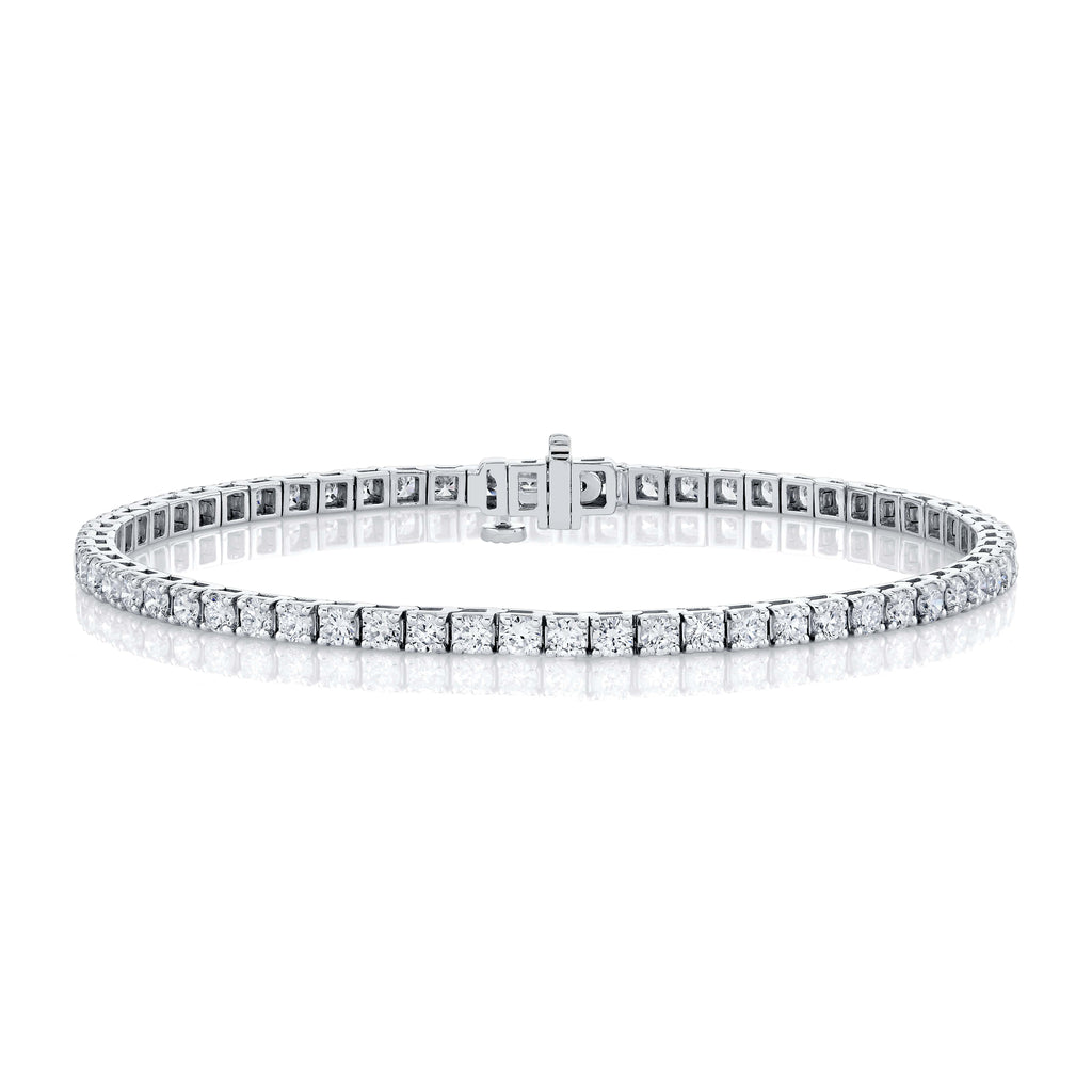 Luminous Round Cut Liquid Light Tennis Bracelet