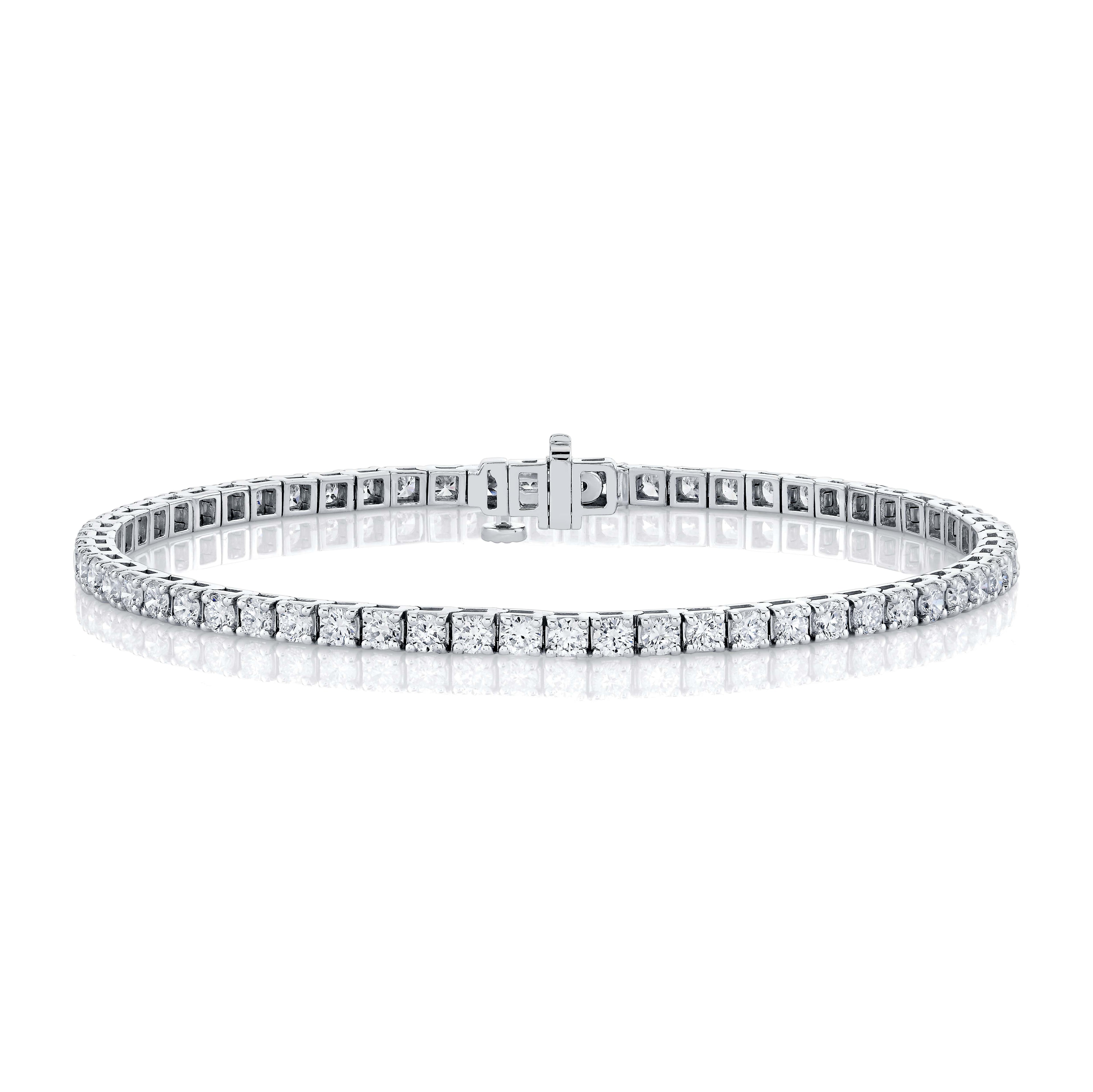 Luminous Round Cut Liquid Light Tennis Bracelet
