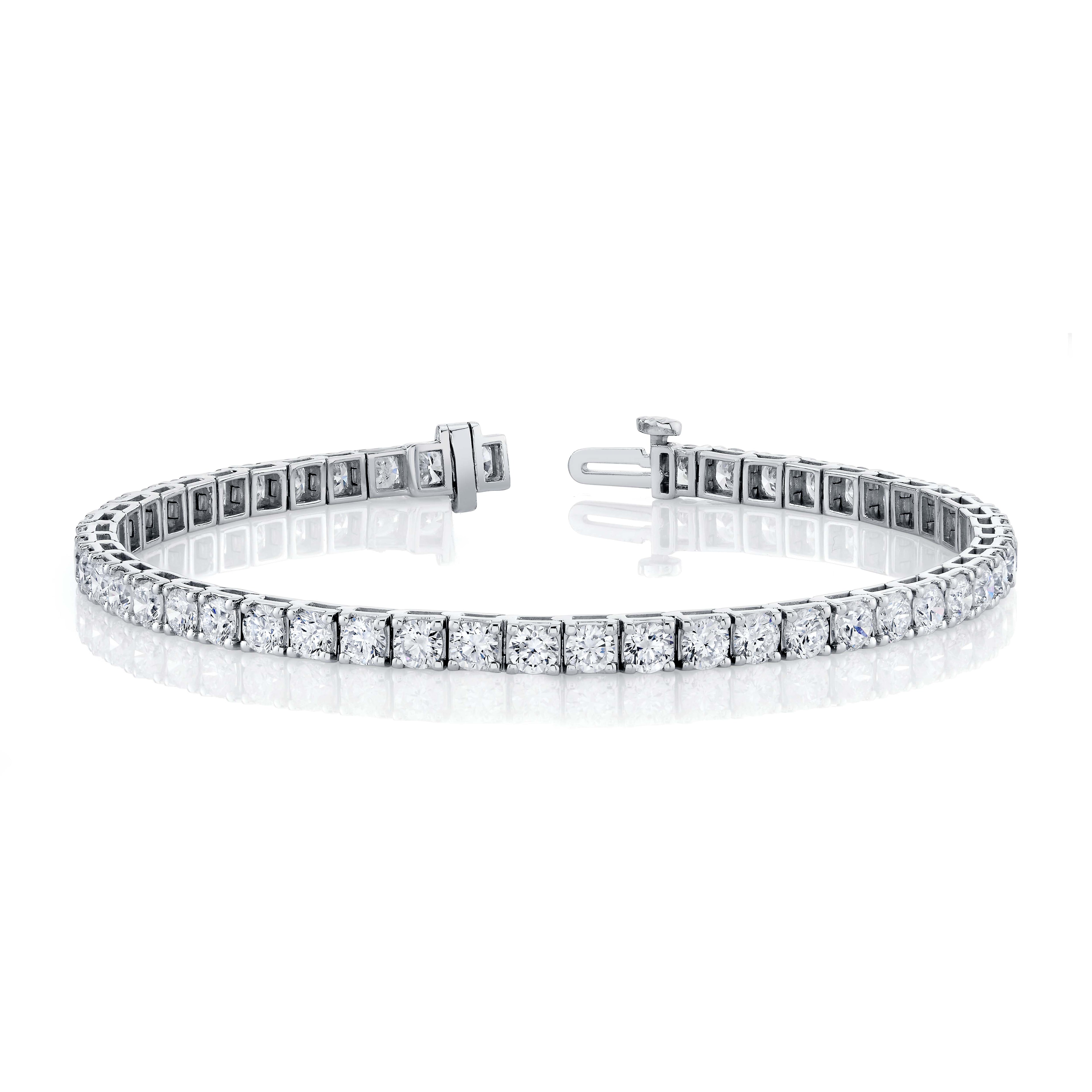Celestial Glow Round Diamond Tennis Bracelet
