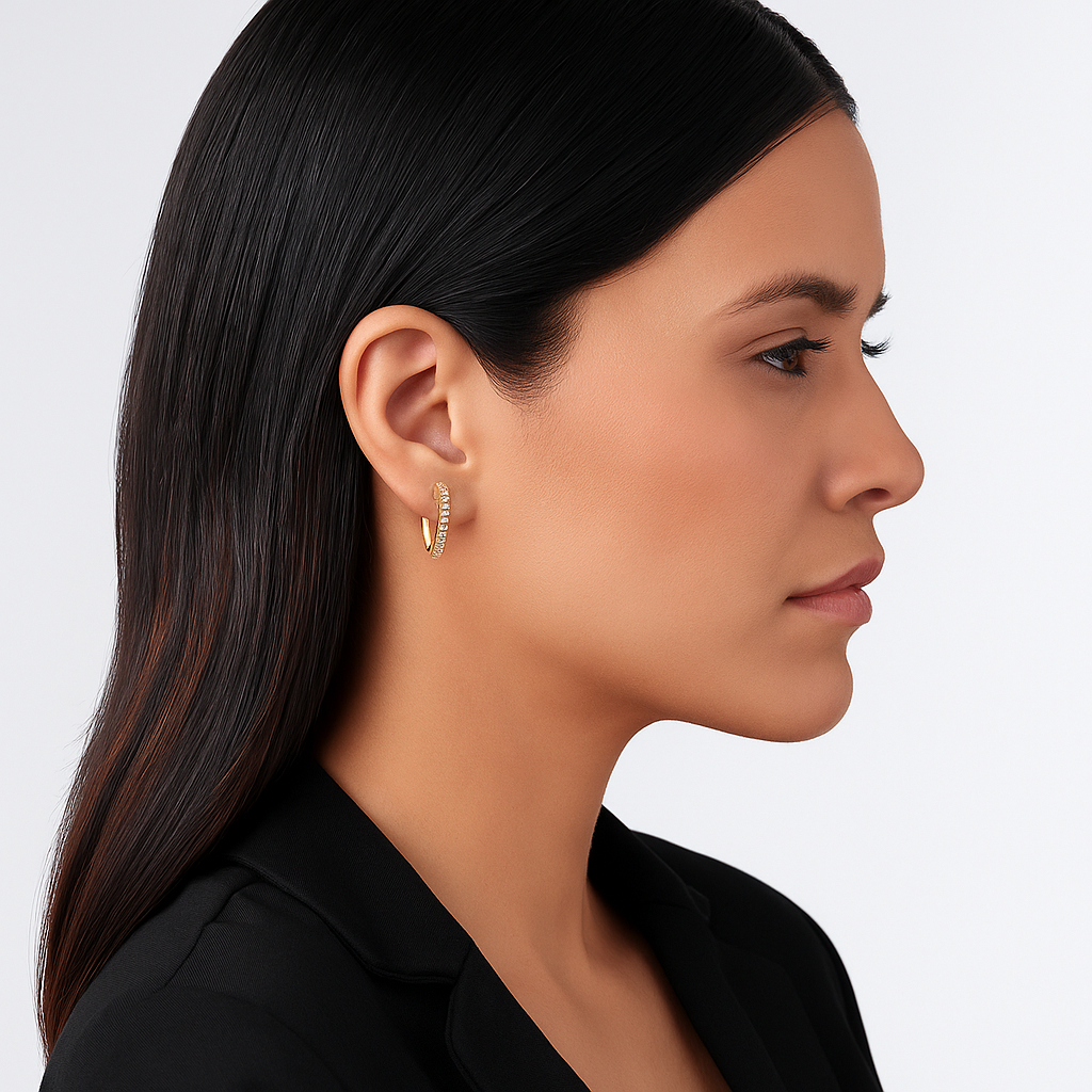 Huggie - Diamond Earrings
