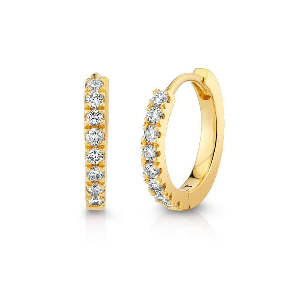 Huggie - Diamond Earrings