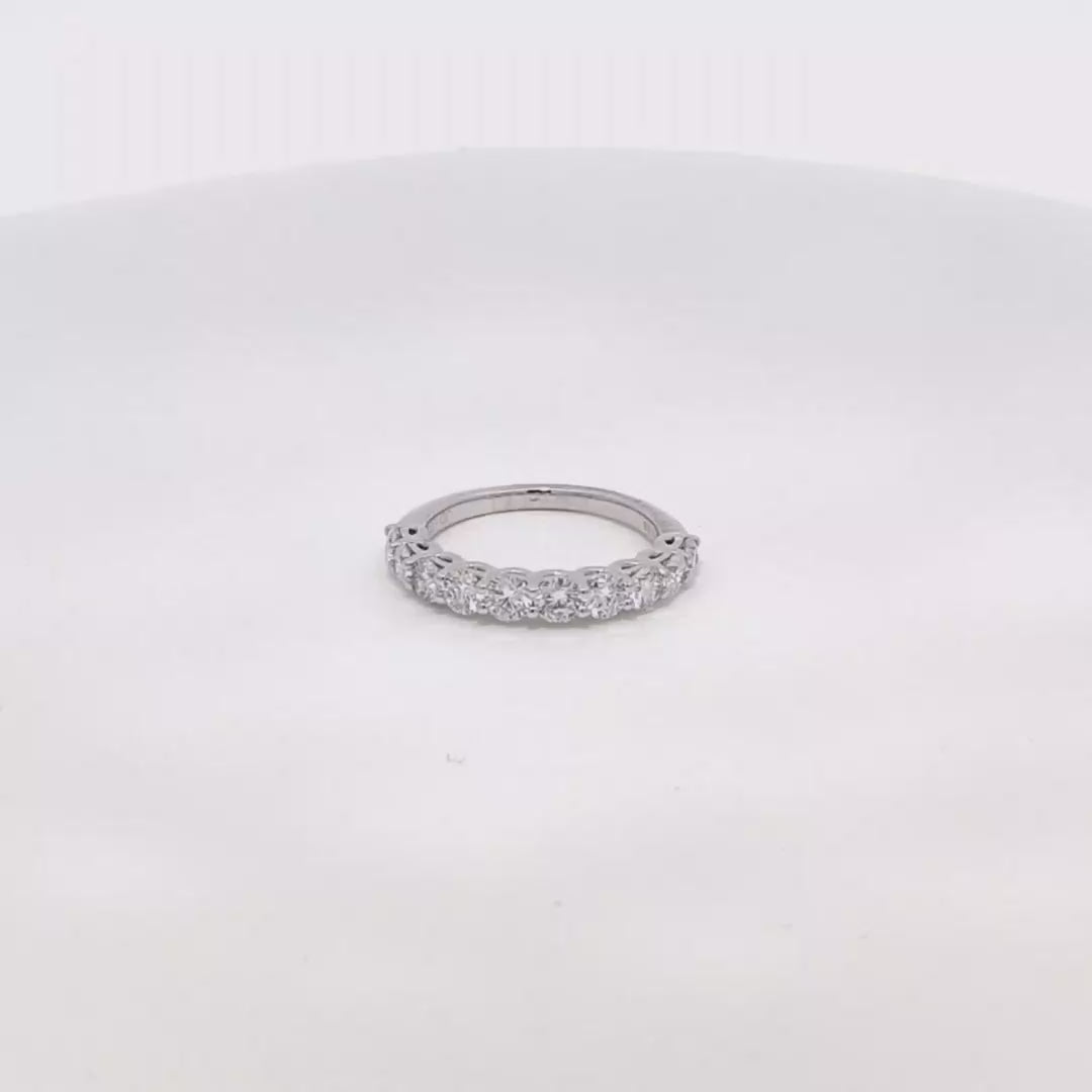 Shared Prong Diamond Wedding Band