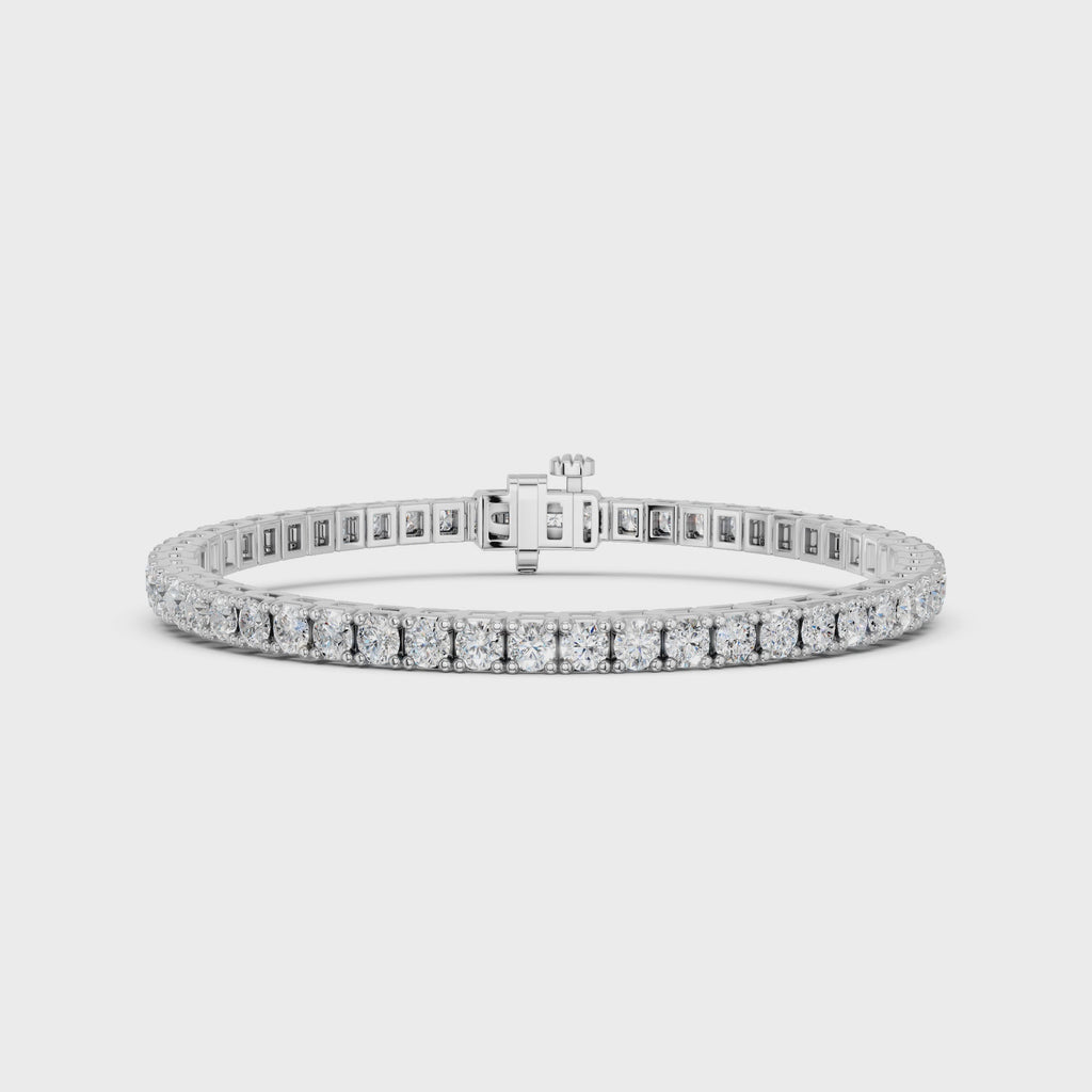 Luminous Round Cut Liquid Light Tennis Bracelet