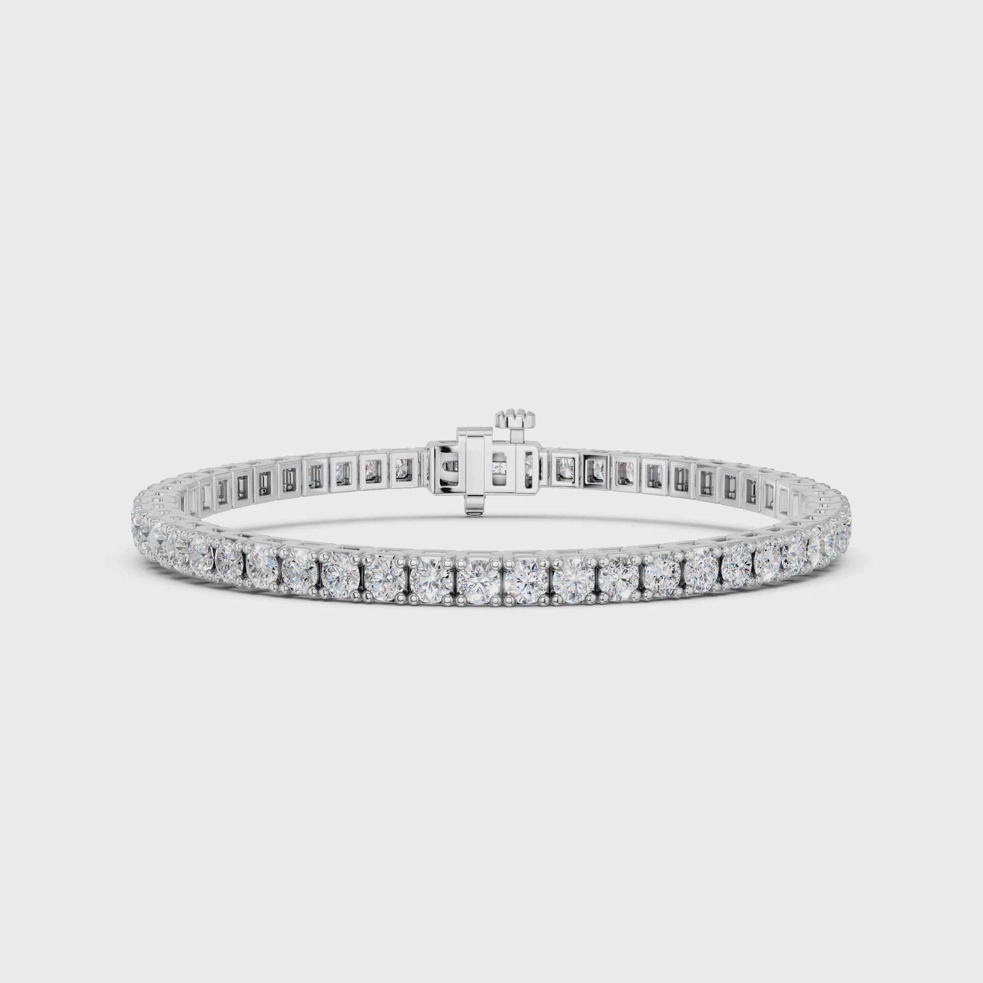Luminous Round Cut Liquid Light Tennis Bracelet