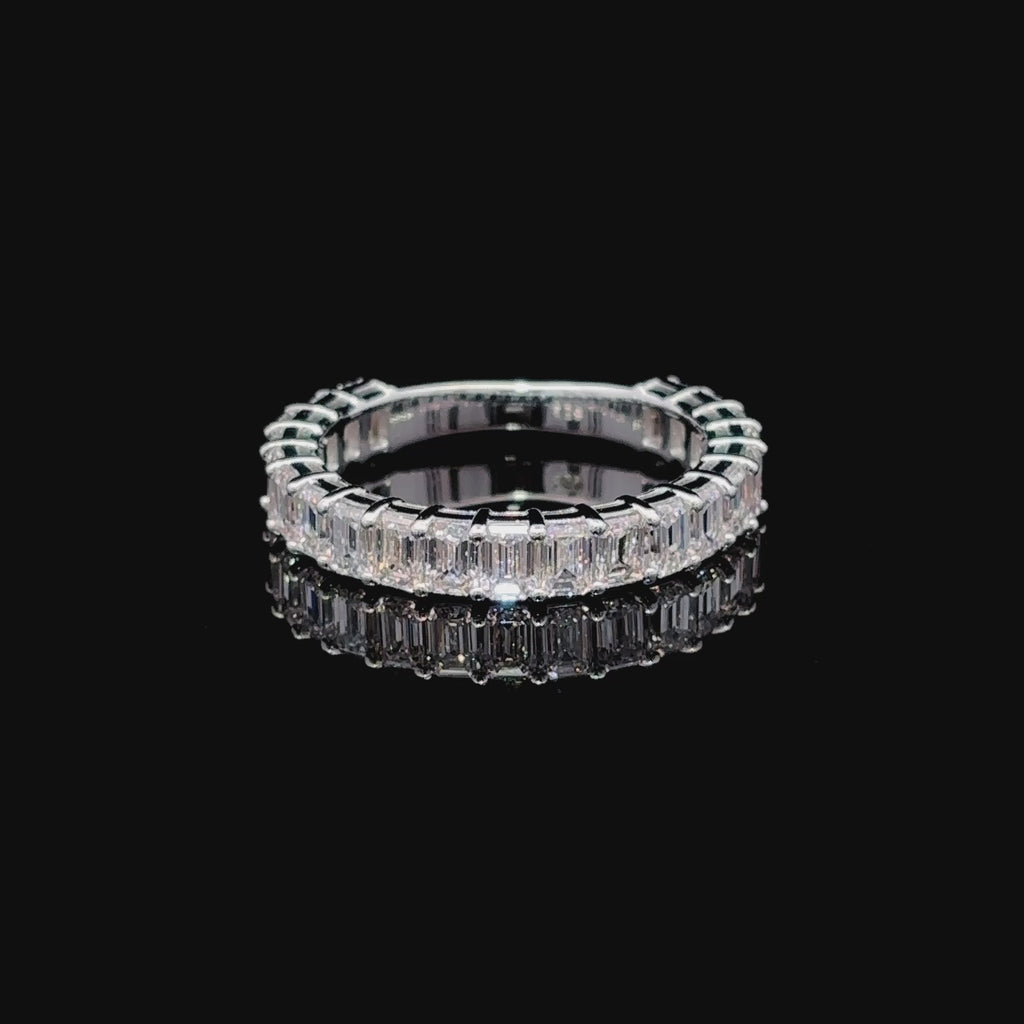 Emerald Cut Diamond Eternity Band