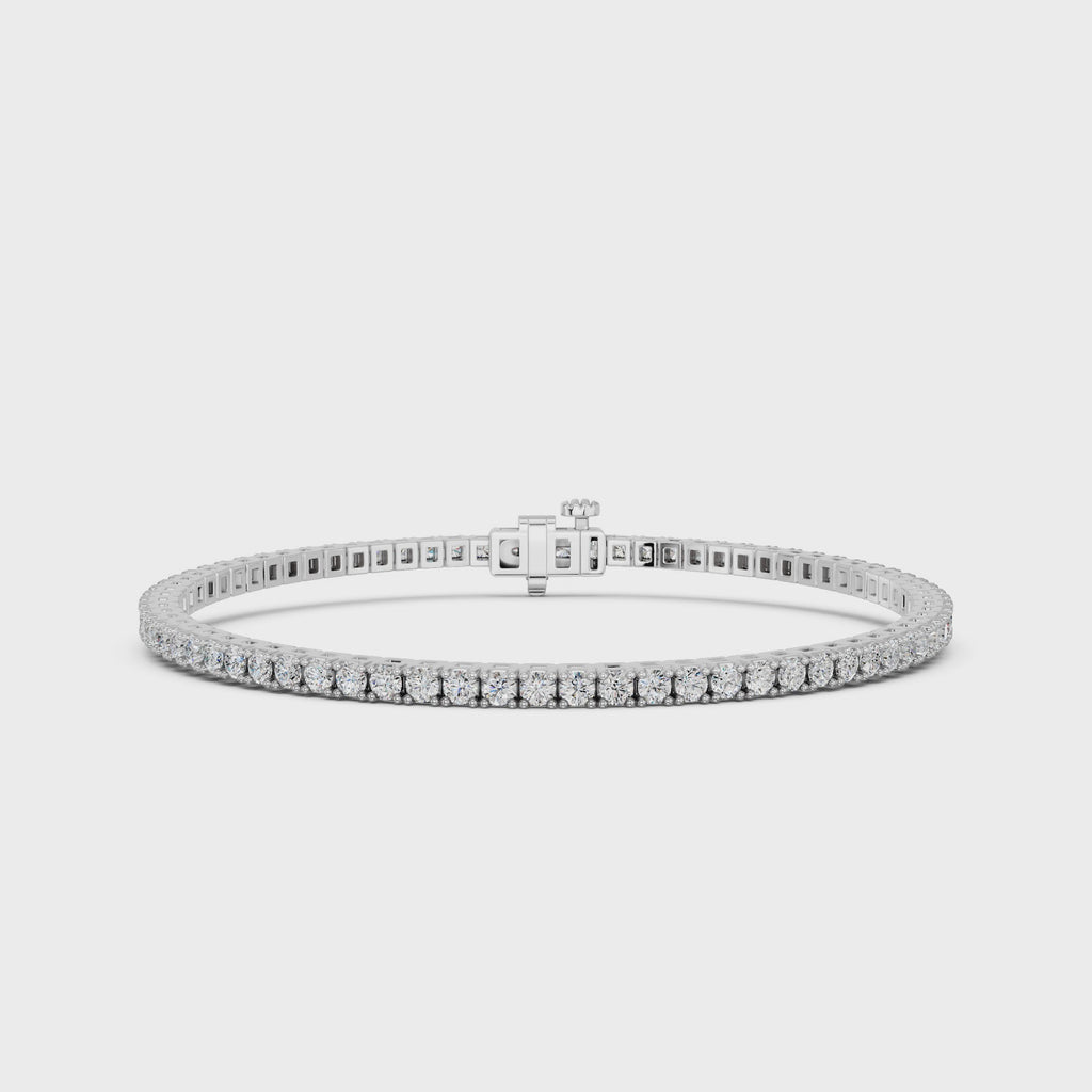 Round Cut Diamond Sparkle Tennis Bracelet