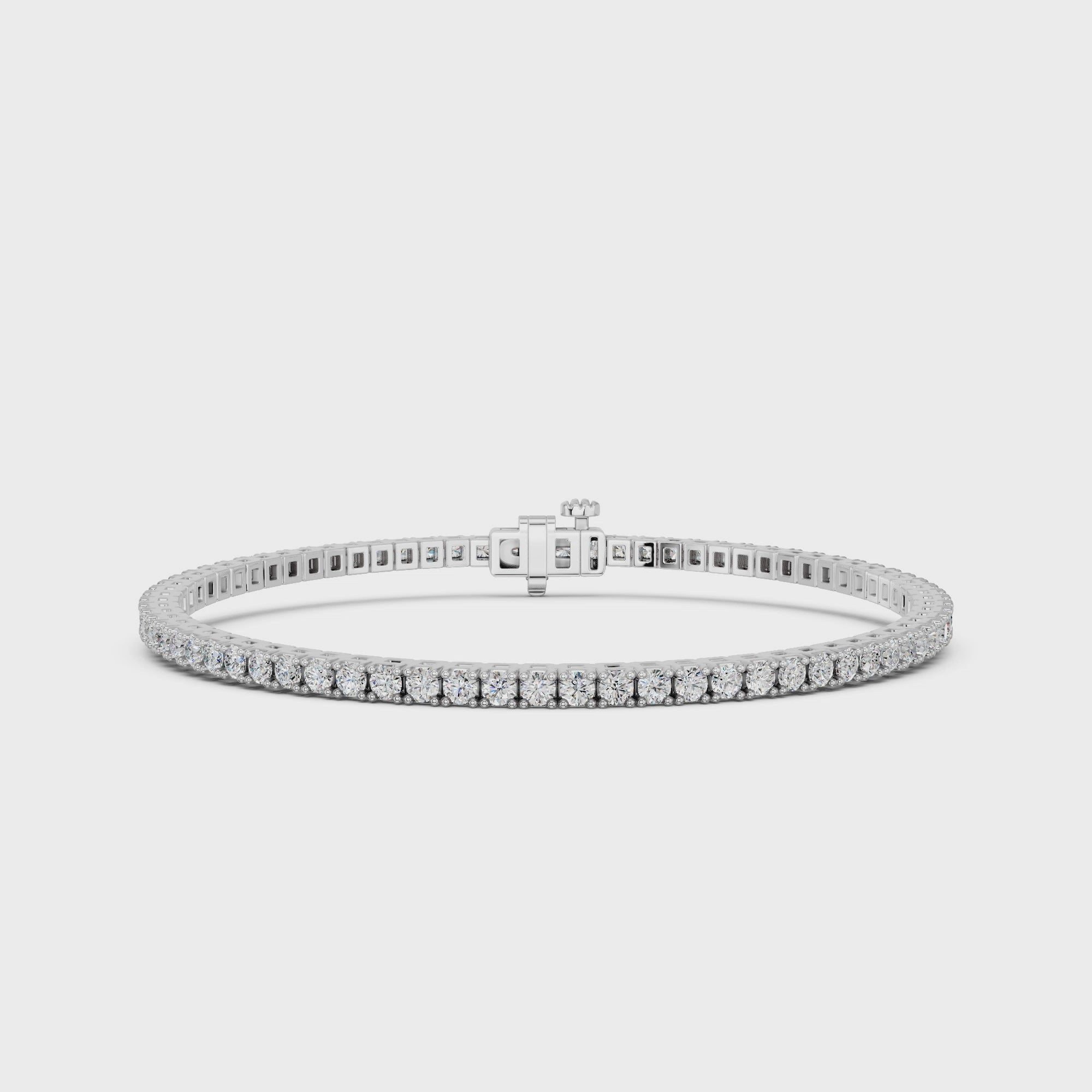 Round Cut Diamond Sparkle Tennis Bracelet