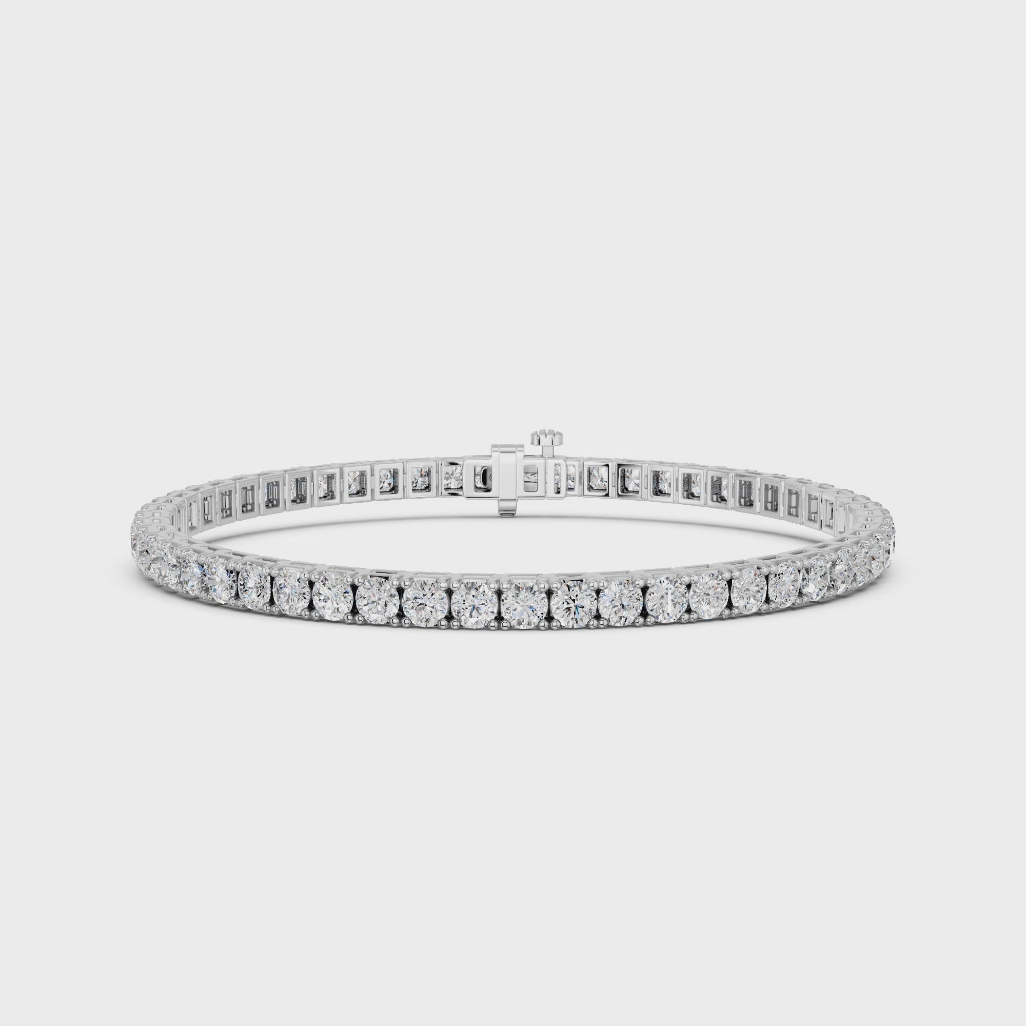 Celestial Glow Round Diamond Tennis Bracelet